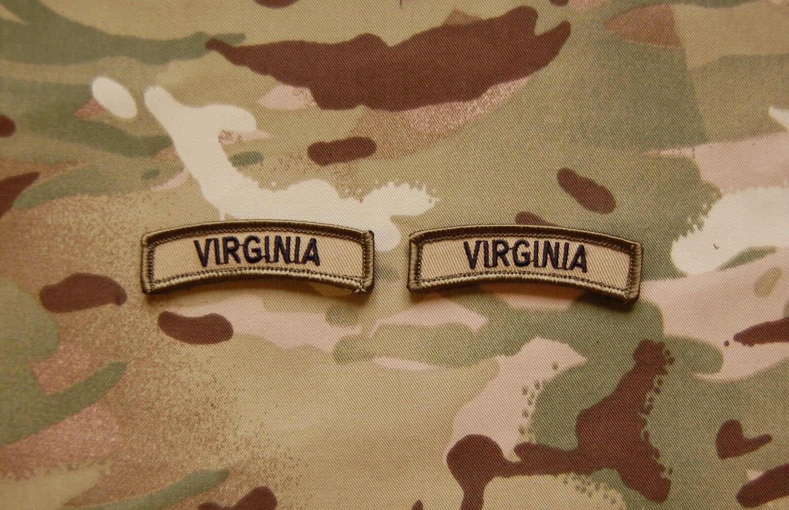 Virginia State Tab Uniform Patch Set VA Multicam OCP Afghanistan Hook Fa... - $5.45