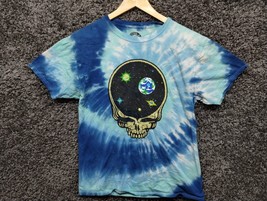 Grateful Dead Shirt Adult Small Blue Skull Front Tie Dye Short Sleeve Crew - £18.57 GBP