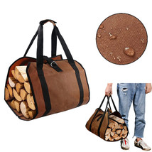Large Firewood Log Carrier Bag Heavy Duty Log Tote Bags Holder With Handles - $23.99
