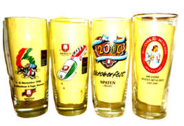 4 Spaten Girls Oktoberfest 2000 Munich 6-days Olympics 0.5L German Beer Glasses - £20.04 GBP