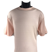 Daniel Ellissa Men&#39;s Peach T-shirt Dressy Crew Neck Knit Polyester Size 4XL - £15.73 GBP