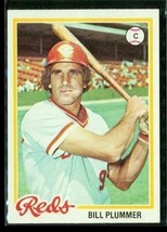 Vintage 1978 TOPPS Baseball Trading Card #106 BILL PLUMMER Cincinnati Reds - £7.55 GBP