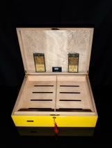 Limited Edition Wood humidor Measures 19.5" W x 14.5" D x 6.5"H image 3