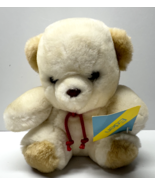 Vintage NOS Eden Cream TEDDY BEAR 7.25 in Plush w/Tag - $48.39 CAD