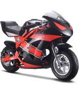MotoTec Pocket Bike 49cc 2-Stroke Red Gas Bike 11&quot; Tyres Adult &amp; Kid Ride - $8,592.51 MXN