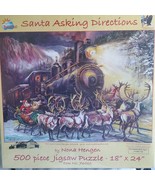 SunsOut Santa Asking Directions 500Pc Jigsaw Puzzle New &amp; Sealed  Nona H... - £18.36 GBP
