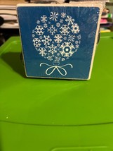 Nine Sets of Ceramic Snowflake Bouquet Coasters with stands Brand new se... - £19.38 GBP