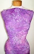 Violet and Lavender Glitter Tye Dye Lycra Stretch Fabric 1 Yard 18 Inches - £27.97 GBP