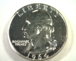 1964 Washington Quarter Gem / Superb Proof+ Gem / Superb Pr+ Nice Original Coin - $19.00