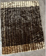 Second Impressions Sheared Nutria Cascade Throw &amp; Fluted Nutria Border F... - $202.44 CAD