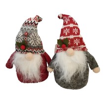 Two Christmas Gnomes with Weighted Bottom Red / White,  Gray / Red - £7.72 GBP