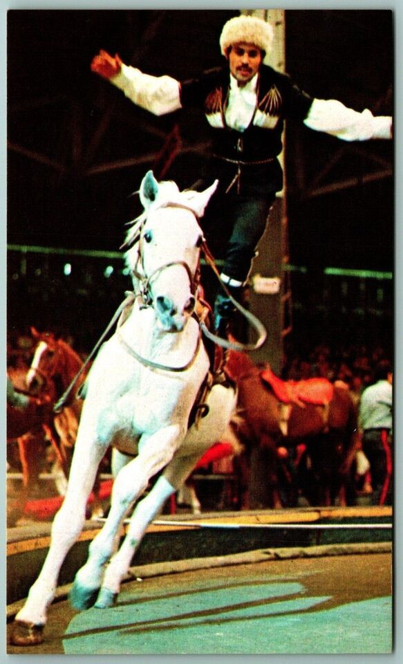 Primary image for Cossacks on Horseback Ringling Bros Circus UNP Chrome Postcard J8