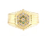 6 Men&#39;s Cluster ring 18kt Yellow Gold 370177 - $699.00