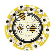 23cm Busy Bumble Bee Party Plates, Pack of 8  - £11.43 GBP