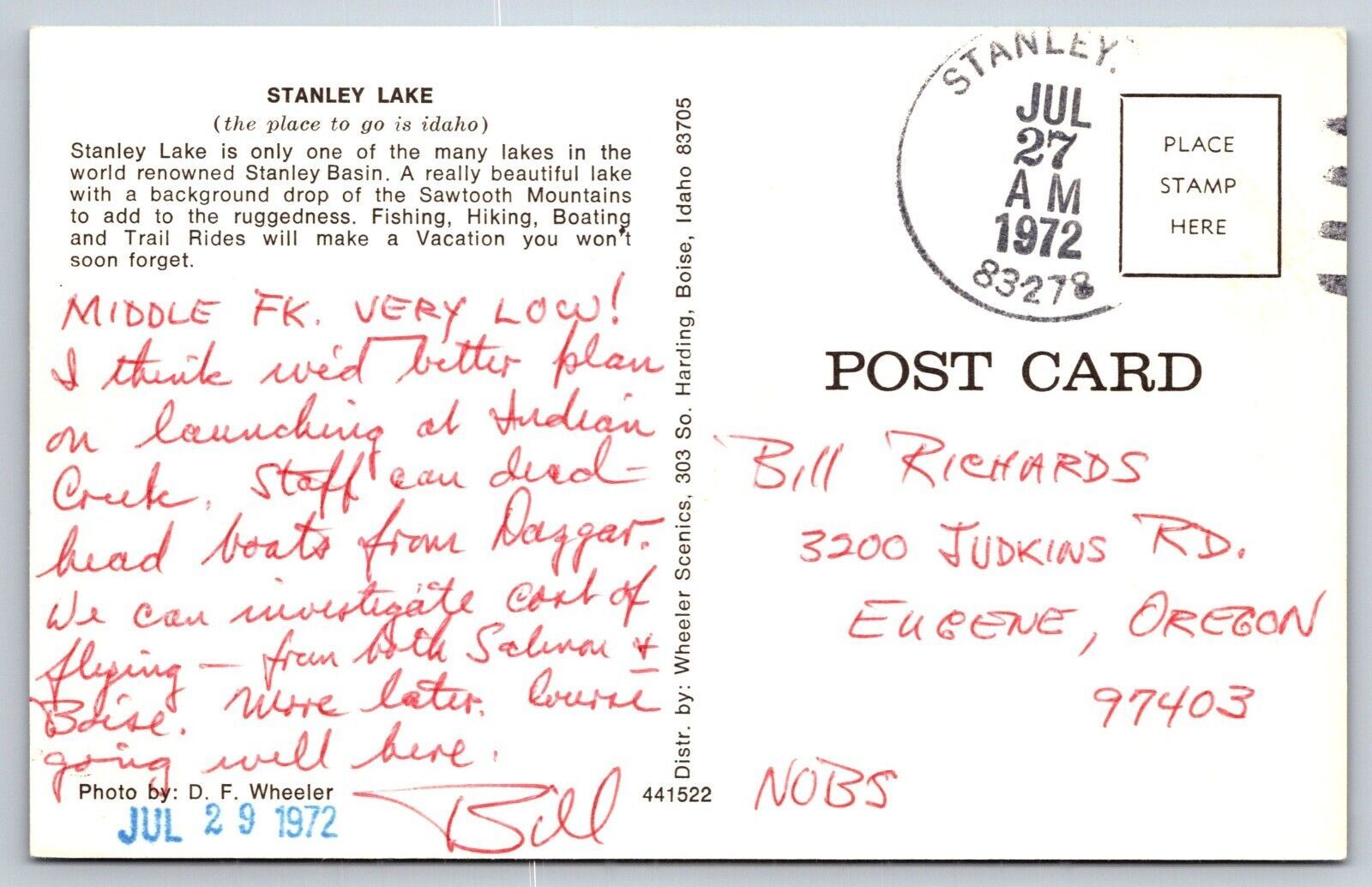Primary image for Postcard Stanley Lake-Sawtooth Mountains, Idaho