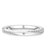 Iced Jewelry Minimalist Infinity Ring, White Gold Plated, Moissanite - $739.33 MXN