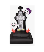 NEW Halloween Inflatable Tombstone &amp; Ghosts 5 ft lawn decoration w/ LED ... - £23.48 GBP