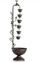 36” Beige Hanging 6-Cup Tiered Outdoor Water Fountain (a) M20 - £311.49 GBP