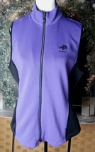 Greg Norman Women&#39;s Vest Size M Fully Zip Pockets Purple Logo Bighorn - $9.90