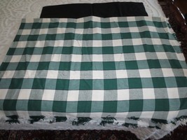 Nos Village Square Woven Green Check 80% Acrylic 20% Poly Tablecloth - 70&quot; X 90&quot; - £19.67 GBP