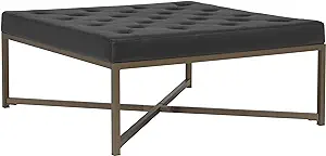 Studio Designs Home Camber Modern Large Cocktail Tufted Square Ottoman W... - $420.99