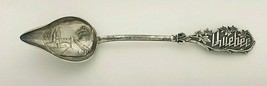 RARE GUSTAVUS SEIFERT CANADIAN STERLING SILVER SOUVENIR SPOON FOR QUEBEC - $489.99