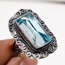 Swiss Blue Topaz Vintage Style Gemstone Ethnic Gifted Ring Jewelry 8&quot; SA 2148 - £5.18 GBP