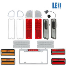 67-68 Chevy &amp; GMC Truck LED Red Tail Side Marker Park License Light Lens... - $409.52