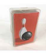 Bowling Pin and Ball Playing Cards Complete Deck Orange Litho Swap Trade... - £11.67 GBP