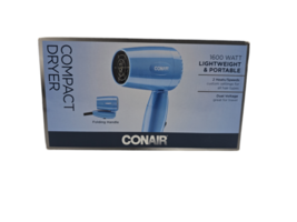 Conair Travel Hair Dryer, Dual Voltage, 1600W Compact Hair Dryer, Folding Handle - $17.81