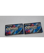 TDK 2 PACK CD Power 110 Cassette Tapes NEW high energy performance High ... - £9.84 GBP