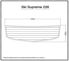 Ski Supreme 226 Swim Platform Pad 6mm Boat EVA Teak Decking 1/4&quot; 6mm - £181.64 GBP