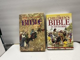 The Childrens Bible Golden Press 1965 + 365 Stories - Hardcover Lot - £11.62 GBP