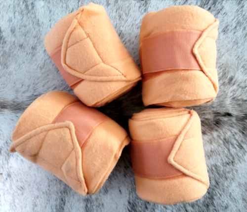Action Company Orange peachy Horse Polos 4 1/2&quot; x 9&#39; Fleece Wraps - $10.88
