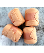Action Company Orange peachy Horse Polos 4 1/2&quot; x 9&#39; Fleece Wraps - $10.88