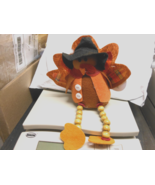 Shelf Sitting Turkey Décor Plush With Wooden Legs 8&quot; H - $199.93 MXN
