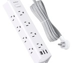 Power Strip Surge Protector - Flat Plug, Desk Power Strip With Overload ... - $31.99