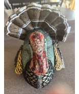 2024 Release John Derian Target Fall Turkey  Red Beaded Pillow Thanksgiving - $798.46 MXN
