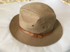 Vintage Dobbs Fifth Ave NY Fedora Twill Khaki Resistol Hat  6 7/8 - £22.45 GBP
