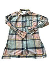 Old Navy Shirt Girls Large (10-12) Plaid Boyfriend Fit multicolor Button Up - £8.20 GBP
