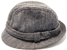 VTG Fedora Hat Gray Tweed Country Gentleman Mens LARGE Lined USA - £61.21 GBP