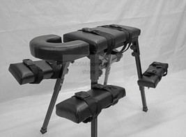 Spanking Bench, Restraint Bench, Head Rest Portable Bench Flogging Black... - $236.52