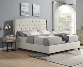 Astral 3-Piece Tufted Wingback Bedroom Set - Gray - £544.65 GBP