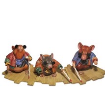 Three Blind Mice Figurines Porcelain Greenwich Workshop Nursery Rhyme **READ ** - £60.84 GBP