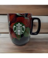 Starbucks Logo Holiday Mug Christmas Poinsettia Coffee Tea Cup Floral De... - £14.76 GBP