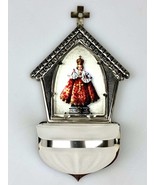 Holy Water Font - The Infant Jesus of Prague/Optional picture, hand-made... - £17.70 GBP