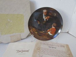 KNOWLES COLLECTOR PLATE THE TYCOON NORMAN ROCKWELL  #9393 1984 COA BOXED... - $4.90