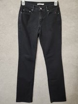 Levis 505 Straight Leg Jeans Womens 4 Black Stretch - $24.62