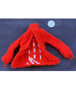 Vintage Barbie Knitted Red Sweater With White Ribbon Accent Top - $14.80