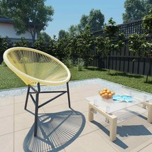 Outdoor Garden Patio Poly Rattan Moon Oval Shaped Chair Seat Waterproof ... - £75.70 GBP